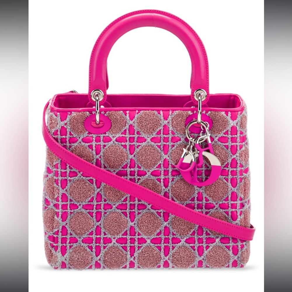 💕SOLD💕CHRISTIAN DIOR Tweed Cannage Lady Dior Bag